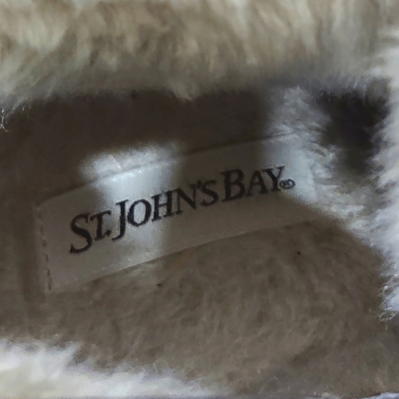 St. John's Bay Leather Fur Lined Suede Boots in Brown Size 8 - Picture 5 of 9